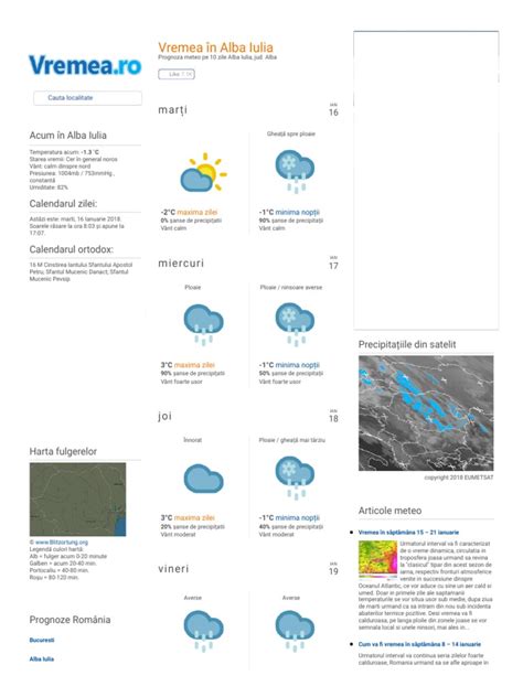 Vremea in Calugareni judetul Prahova, prognoza meteo pe 7 zile